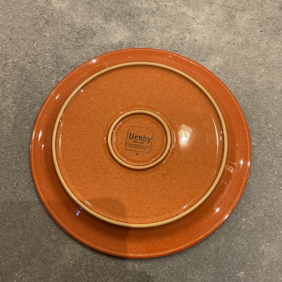 Denby Fire (retired) Stoneware Dinner Plate (23 available $30 EACH) - Picture 3 of 4